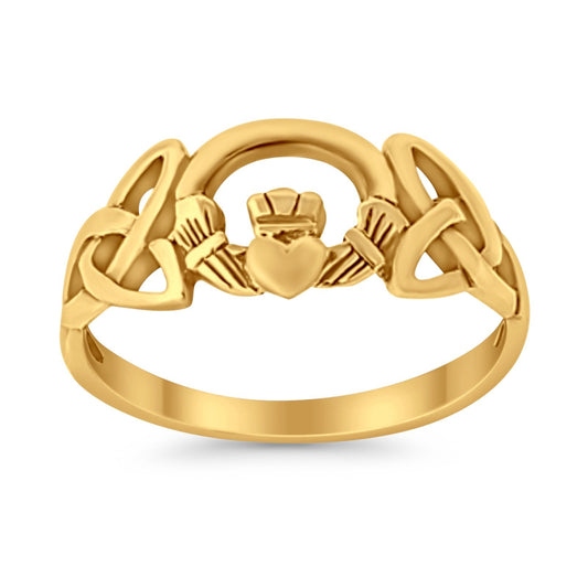 Irish Claddagh Celtic Knot heart Ring