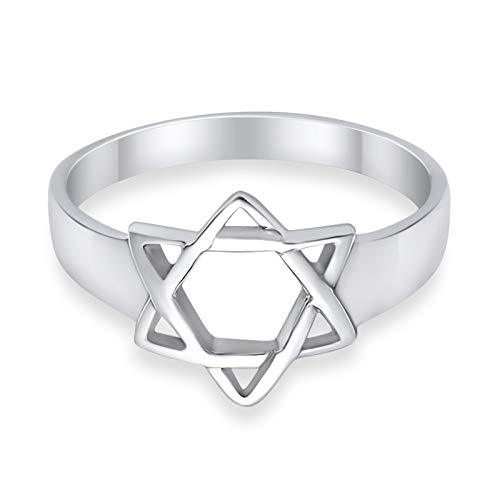Jewish Star Ring Band Star of David Judaism