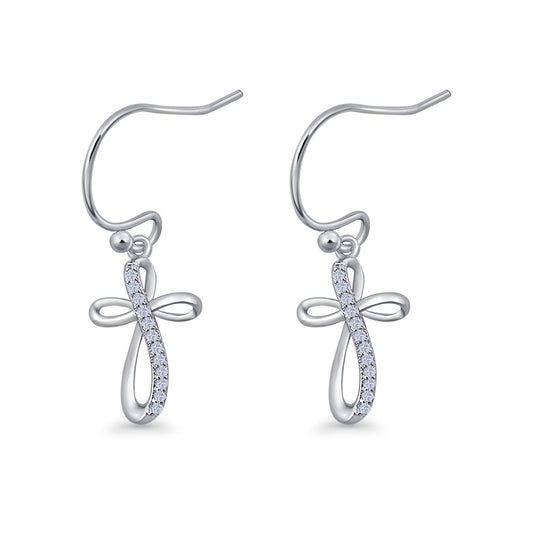 Cross Fishhook Earrings