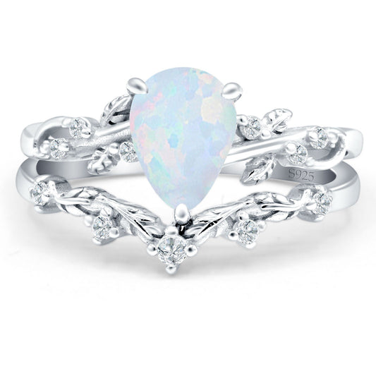 Two Piece Pear Ring