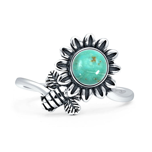 Flower & Bee Ring