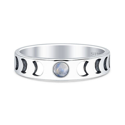 Moon Phases Band Ring