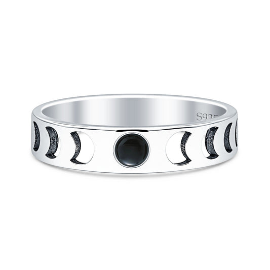 Moon Phases Band Ring