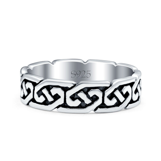 Celtic Oxidized Band Thumb Ring (5mm)