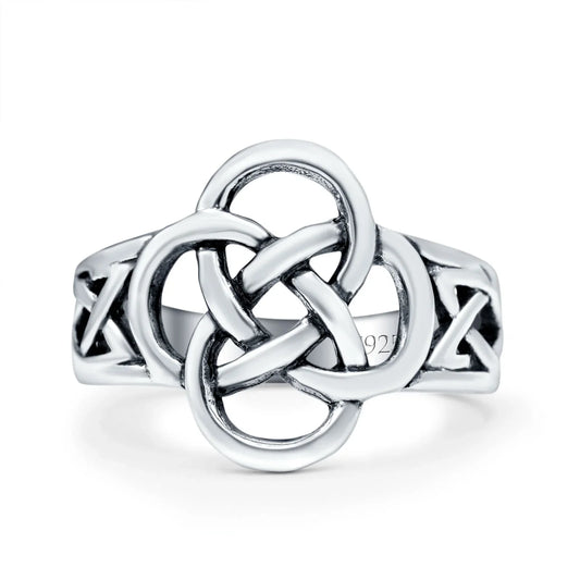 Celtic Ring Oxidized Band Thumb Ring (10mm)