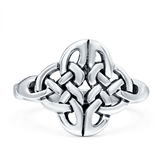 Celtic Ring Oxidized Band Thumb Ring (14mm)