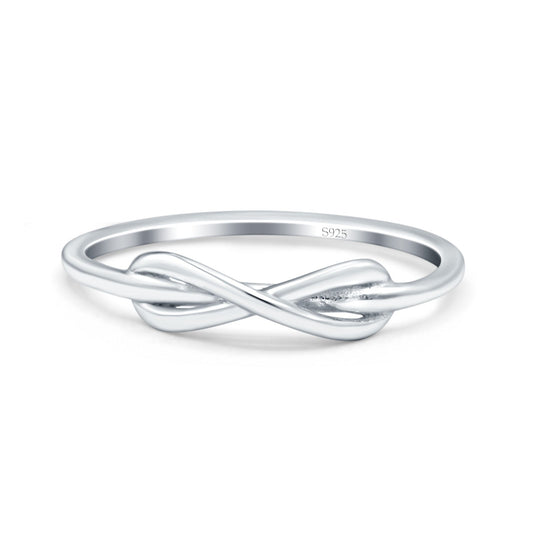 Infinity Oxidized Band Thumb Ring (4mm)