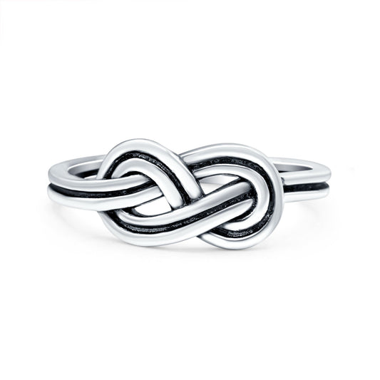 Infinity Oxidized Band Thumb Ring (6mm)