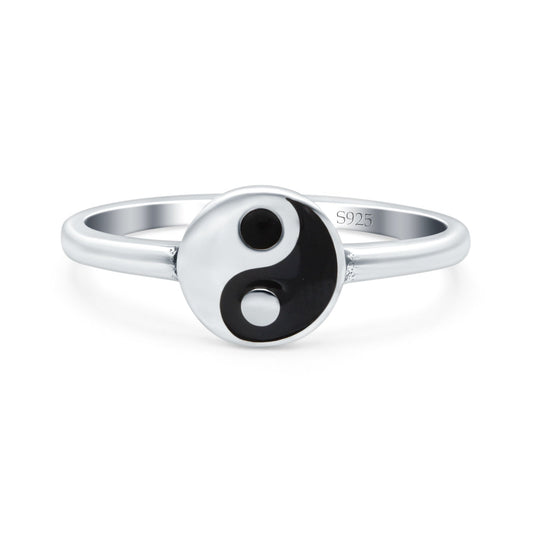 Yin Yang Oxidized Band Thumb Ring (8.2mm)