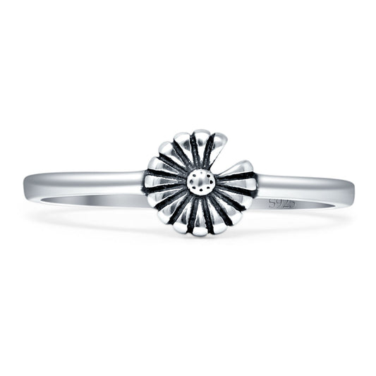 Oxidized Flower Ring