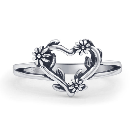 Flower & Heart Ring