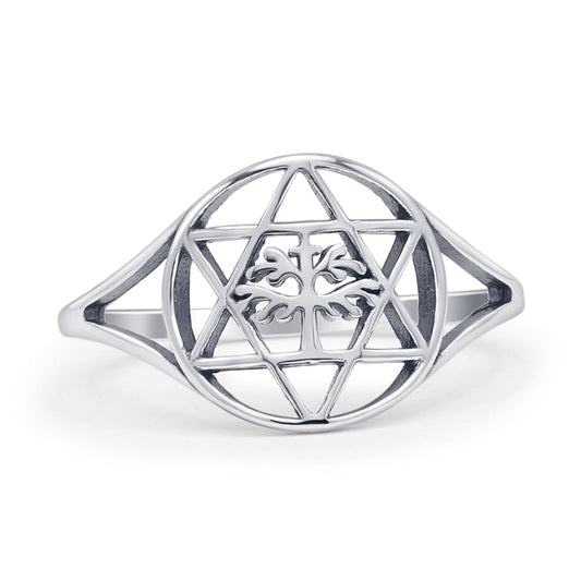 Star Of David & Tree Ring