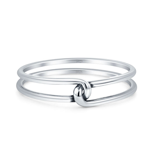 Double Band Knot Ring