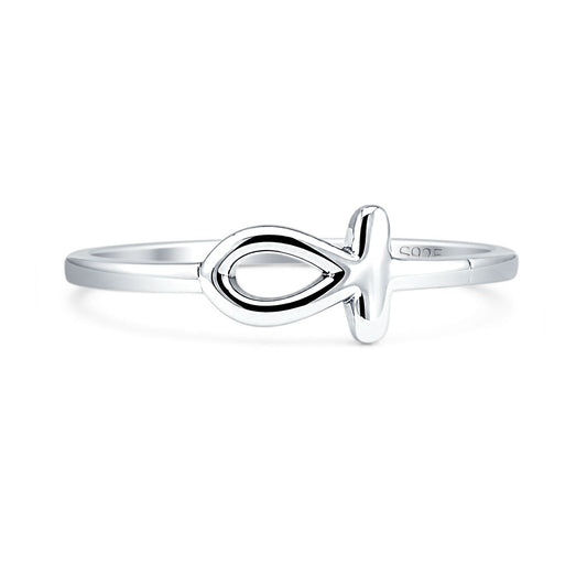 Ankh Cross Ring