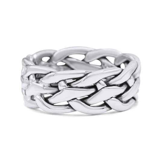 Infinity Braided Style New Design Oxidized Band Thumb Ring 8mm(0.31)