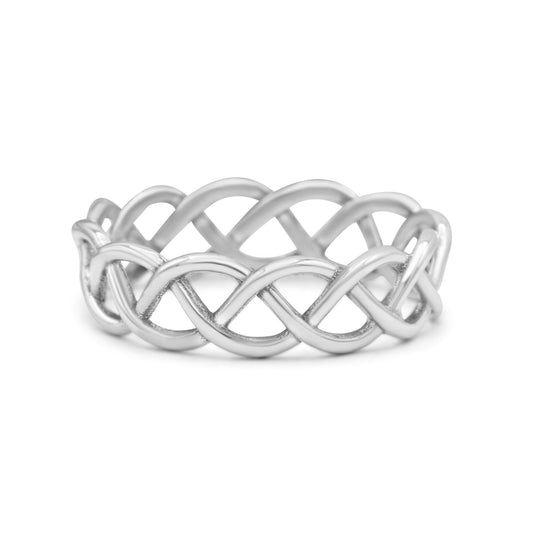 Celtic Braided Band Infinity Knot Ring Thumb Ring (7mm)