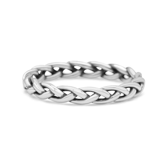 Braided Design Unique Celtic Knot Oxidized Band Thumb Ring