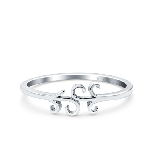 Silver Rhodium Plated Band Thumb Ring (5mm)