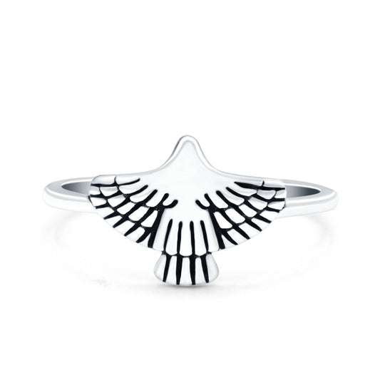 Eagle Oxidized Band Thumb Ring (10mm)