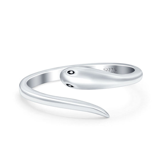 Snake Oxidized Band Thumb Ring (8mm)