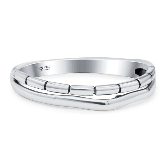 Double Band Oxidized Thumb Ring (4mm)