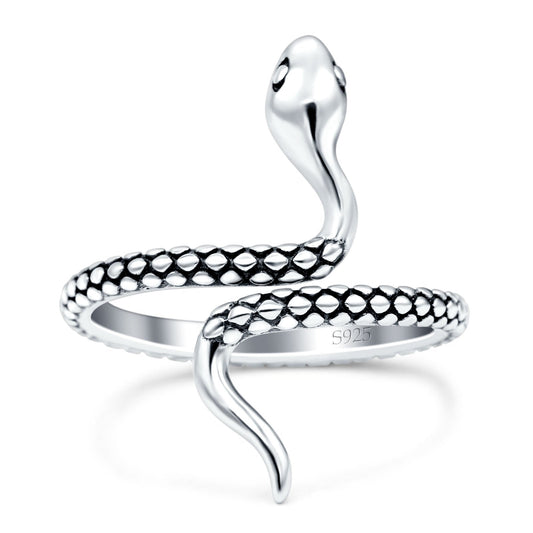 Snake Oxidized Band Thumb Ring (25mm)