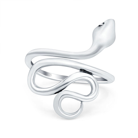 Snake Oxidized Band Thumb Ring (23mm)