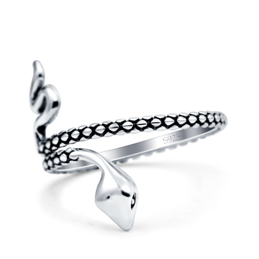 Snake Oxidized Band Thumb Ring (21mm)