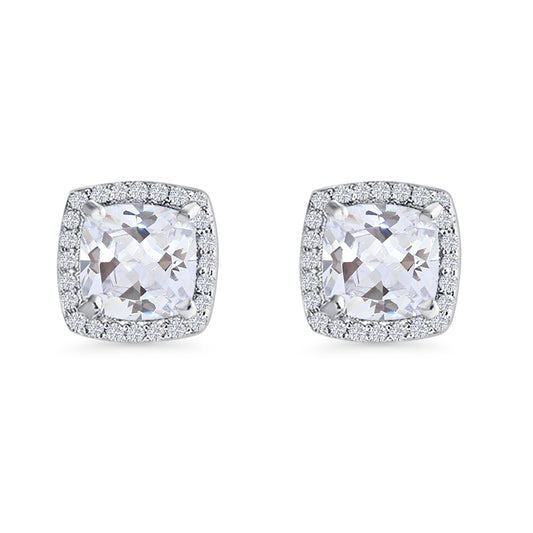 Cushion Cut Stud Earring