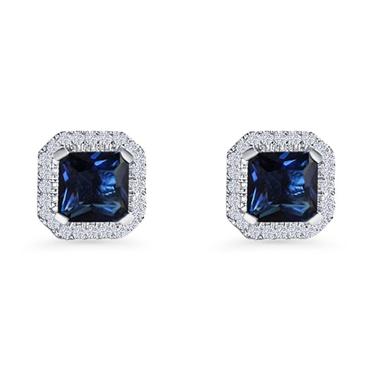 Cushion Cut Stud Earrings