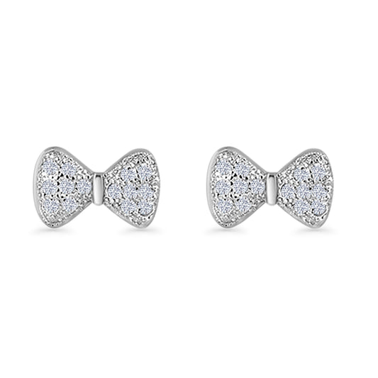 Ribbon Bow Stud Earrings