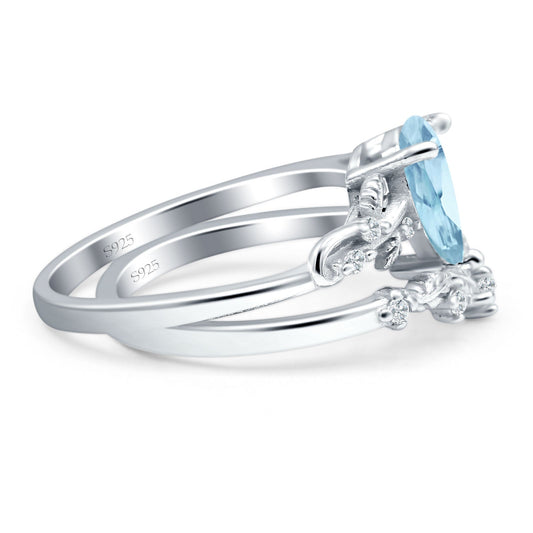 Two Piece Pear Ring