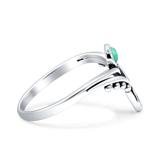 Turquoise Tiara V Ring