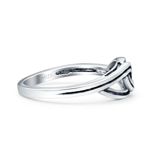 Infinity Celtic Ring Oxidized Band Thumb Ring (6mm)