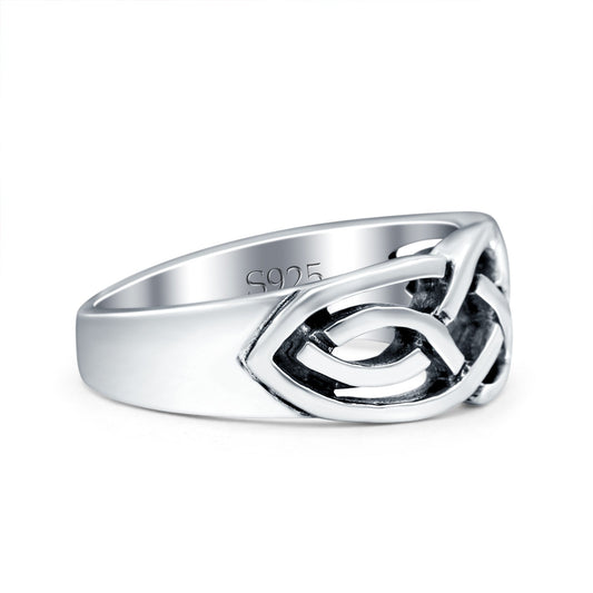 Celtic Ring Oxidized Band Thumb Ring (9mm)