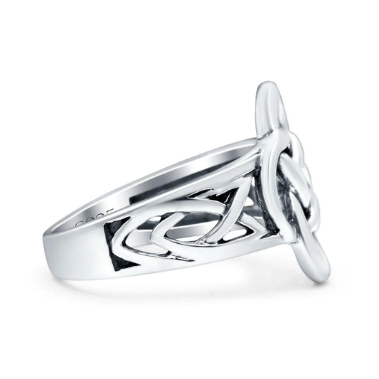 Celtic Ring Oxidized Band Thumb Ring (10mm)