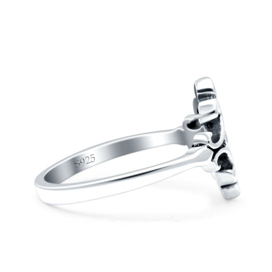 Celtic Oxidized Band Thumb Ring (13mm)