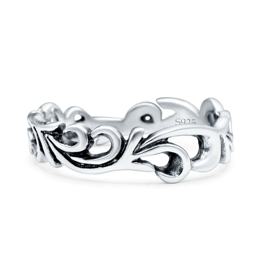Vines Oxidized Band Thumb Ring (5mm)