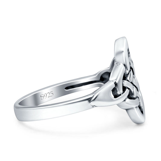 Celtic Ring Oxidized Band Thumb Ring (14mm)