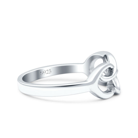 Double Infinity Oxidized Band Thumb Ring (7mm)