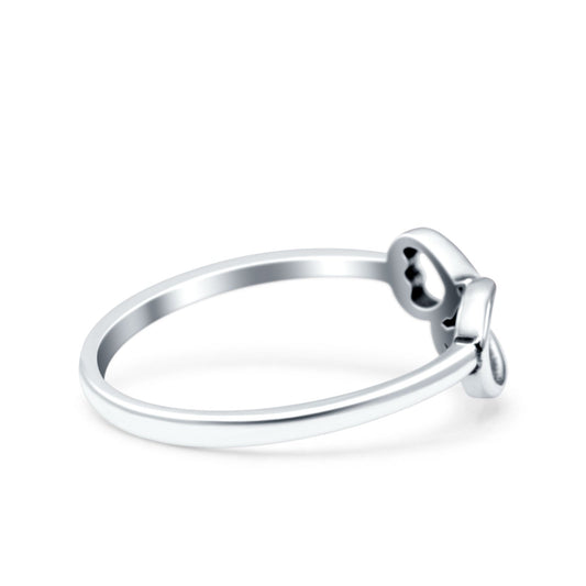 Stethoscope Oxidized Band Thumb Ring (7mm)