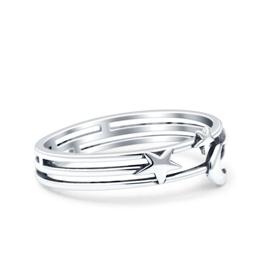 Moon And Star Ring