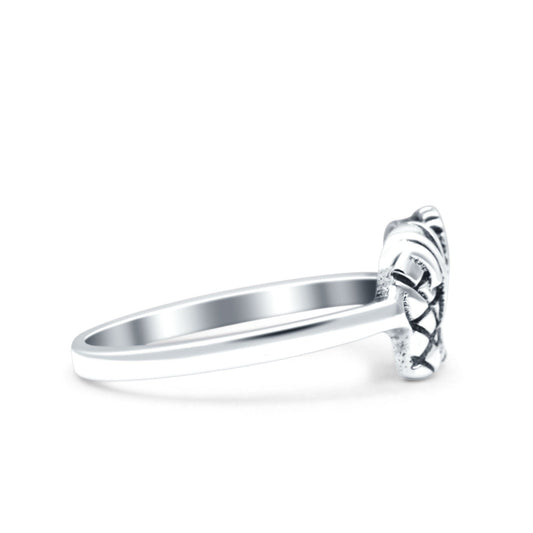 Elephant Oxidized Band Thumb Ring (8mm)