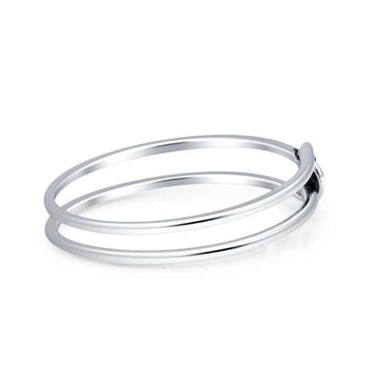 Double Band Knot Ring