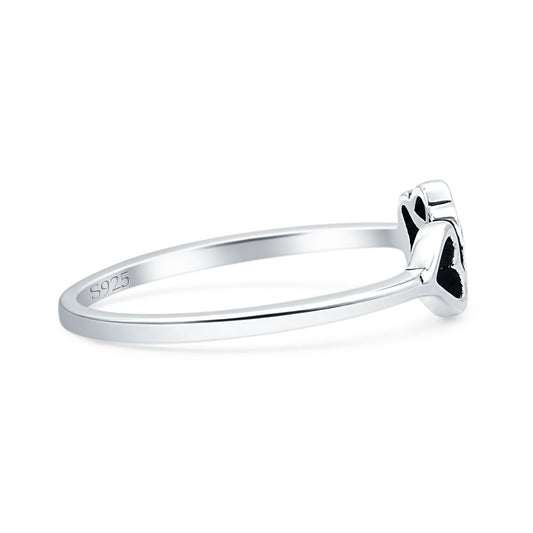 Paw Print Heart Ring