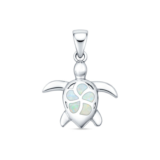 Turtle & Plumeria Pendant