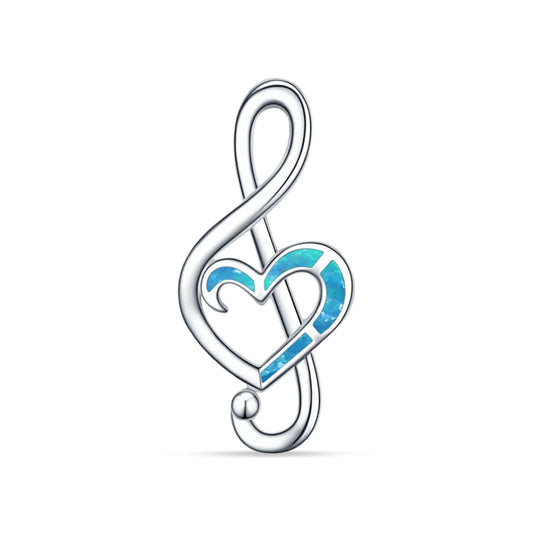 Heart Musical Note Pendant