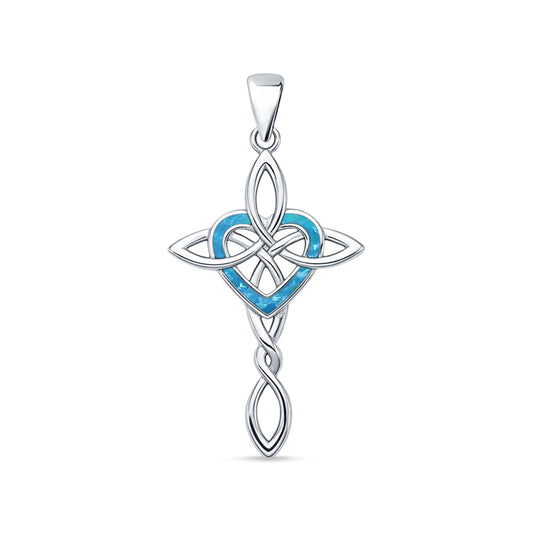 Celtic Cross & Heart Pendant