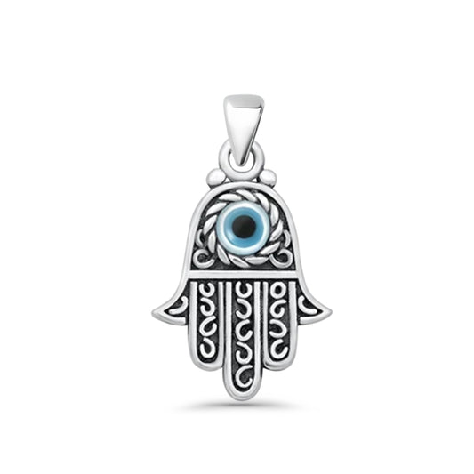 Hand Of Hamsa & Evil Eye Pendant