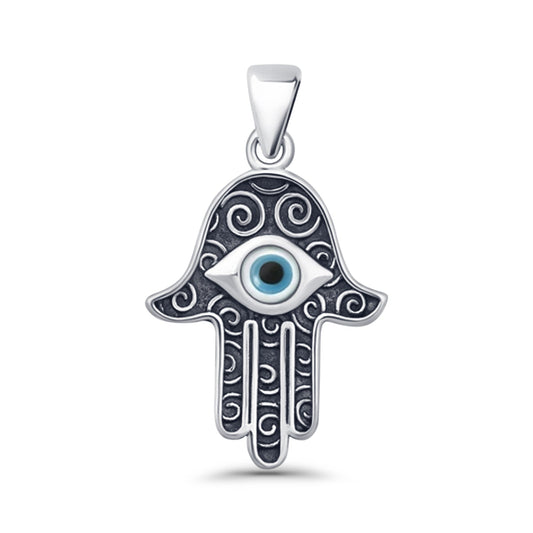 Hand Of Hamsa & Evil Eye Pendant